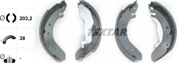 Textar 91043900 - Bremžu loku komplekts autospares.lv