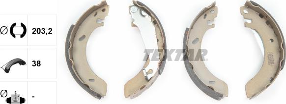 Textar 91043800 - Bremžu loku komplekts www.autospares.lv