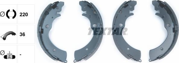 Textar 91042300 - Bremžu loku komplekts autospares.lv