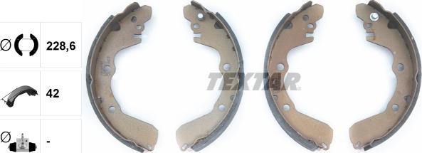 Textar 91047500 - Bremžu loku komplekts www.autospares.lv