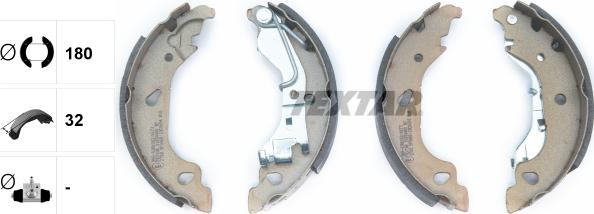 Textar 91054400 - Bremžu loku komplekts www.autospares.lv