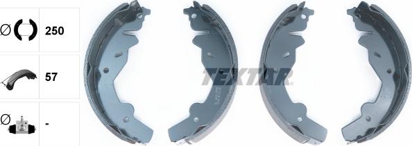 Textar 91055900 - Bremžu loku komplekts www.autospares.lv