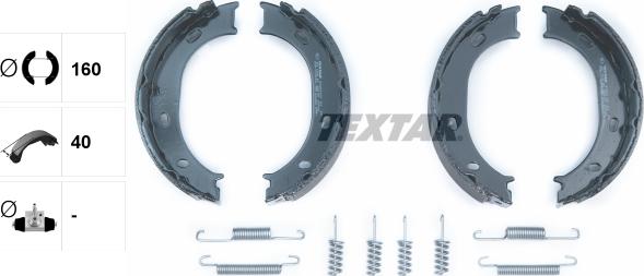 Textar 91055100 - Bremžu loku kompl., Stāvbremze www.autospares.lv