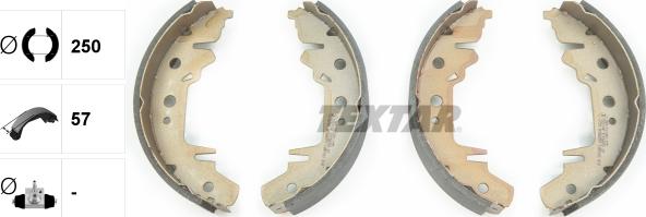 Textar 91056000 - Комплект тормозных колодок, барабанные www.autospares.lv