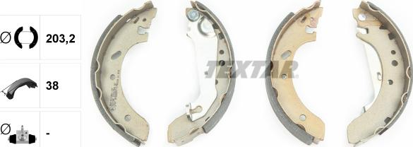 Textar 91051500 - Bremžu loku komplekts www.autospares.lv