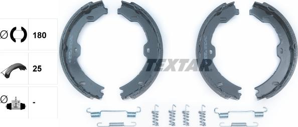 Textar 91058800 - Bremžu loku kompl., Stāvbremze www.autospares.lv