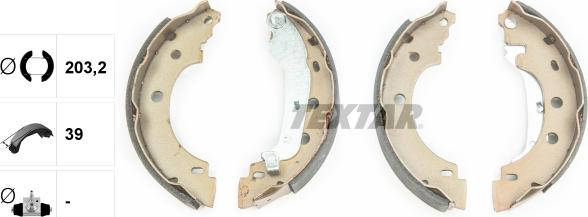 Textar 91052800 - Bremžu loku komplekts www.autospares.lv