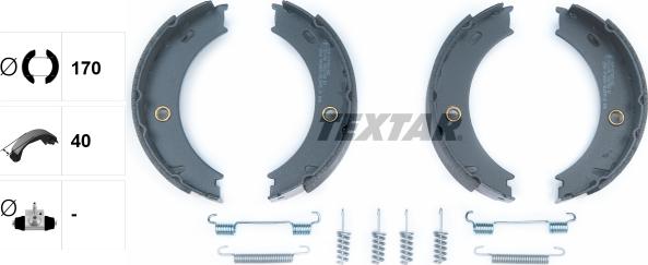 Textar 91057900 - Brake Shoe Set, parking brake www.autospares.lv