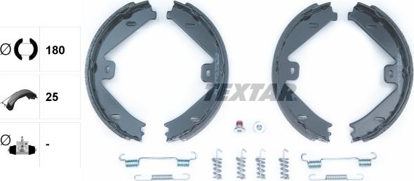 Textar 91069100 - Bremžu loku kompl., Stāvbremze www.autospares.lv