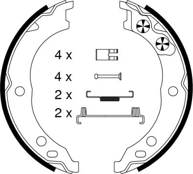 Textar 91064800 - Bremžu loku kompl., Stāvbremze www.autospares.lv