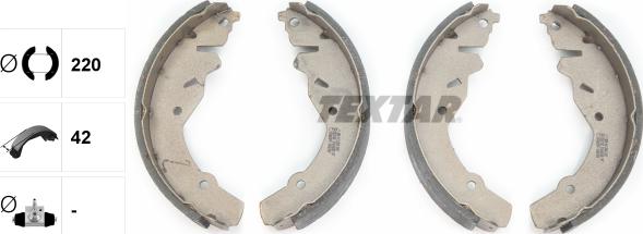 Textar 91064200 - Bremžu loku komplekts www.autospares.lv