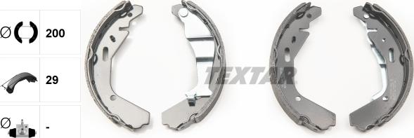 Textar 91065200 - Bremžu loku komplekts www.autospares.lv