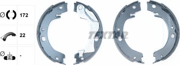 Textar 91066500 - Bremžu loku kompl., Stāvbremze www.autospares.lv