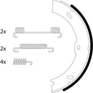 Textar 91066800 - Bremžu loku kompl., Stāvbremze www.autospares.lv