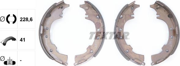 Textar 91068600 - Bremžu loku komplekts www.autospares.lv