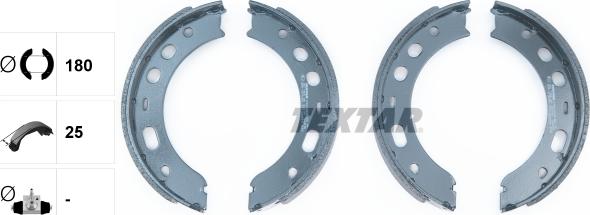 Textar 91063500 - Brake Shoe Set, parking brake www.autospares.lv