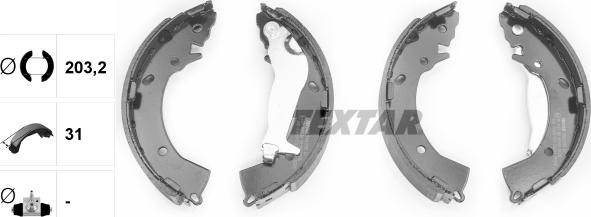 Textar 91063300 - Bremžu loku komplekts www.autospares.lv