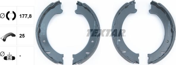 Textar 91062200 - Bremžu loku kompl., Stāvbremze www.autospares.lv