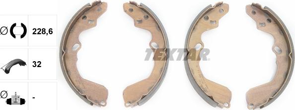 Textar 91067300 - Bremžu loku komplekts www.autospares.lv