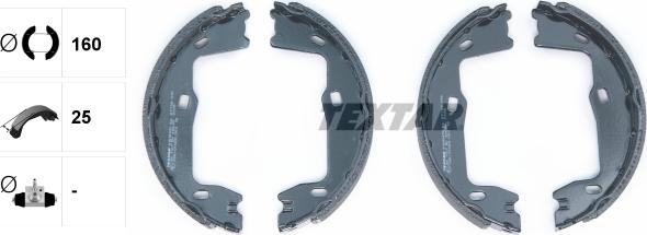 Textar 91018400 - Bremžu loku kompl., Stāvbremze www.autospares.lv