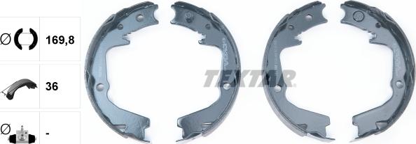 Textar 91080400 - Bremžu loku kompl., Stāvbremze www.autospares.lv