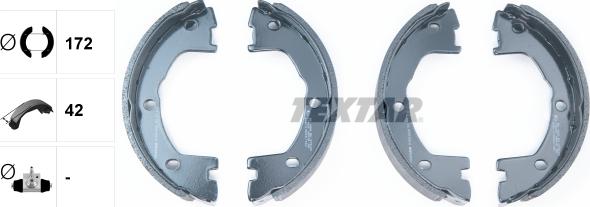 Textar 91081400 - Bremžu loku kompl., Stāvbremze www.autospares.lv