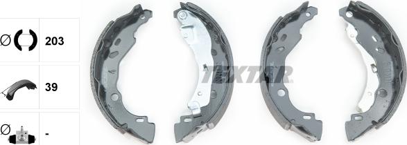 Textar 91083200 - Bremžu loku komplekts www.autospares.lv