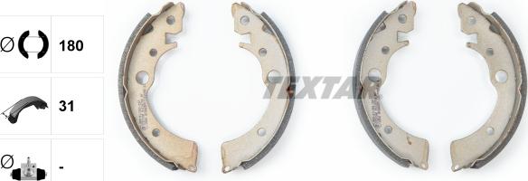 Textar 91034700 - Bremžu loku komplekts www.autospares.lv