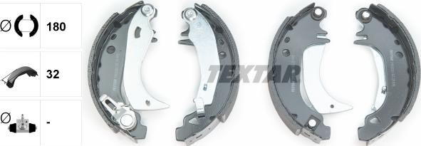 Textar 91038201 - Bremžu loku komplekts www.autospares.lv