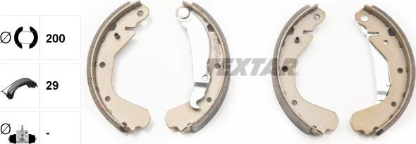 Textar 91033000 - Bremžu loku komplekts www.autospares.lv