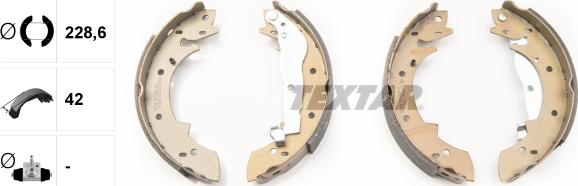 Textar 91033800 - Bremžu loku komplekts www.autospares.lv