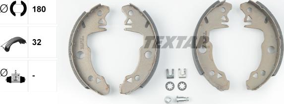 Textar 91029400 - Bremžu loku komplekts www.autospares.lv