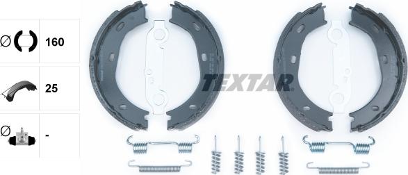 Textar 91025900 - Bremžu loku kompl., Stāvbremze www.autospares.lv