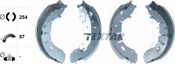 Textar 91079300 - Bremžu loku komplekts www.autospares.lv