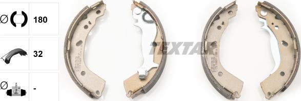 Textar 91074500 - Bremžu loku komplekts www.autospares.lv