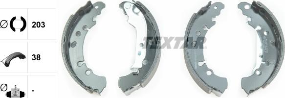 Textar 91075000 - Bremžu loku komplekts www.autospares.lv