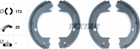 Textar 91071900 - Bremžu loku kompl., Stāvbremze www.autospares.lv