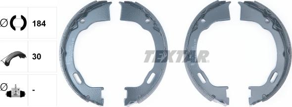 Textar 91071500 - Bremžu loku kompl., Stāvbremze www.autospares.lv