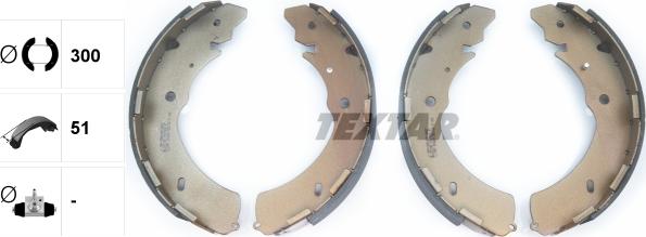 Textar 91073000 - Bremžu loku komplekts www.autospares.lv