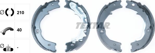 Textar 91072700 - Bremžu loku kompl., Stāvbremze www.autospares.lv