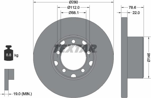 Textar 93054600 - Bremžu diski autospares.lv