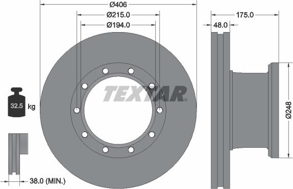 Textar 93067600 - Bremžu diski autospares.lv