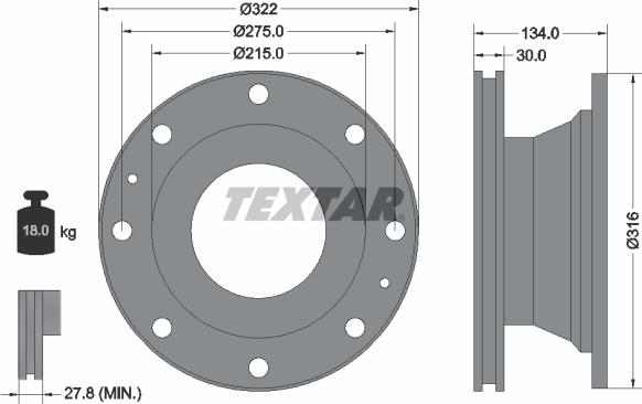 Textar 93084900 - Bremžu diski www.autospares.lv