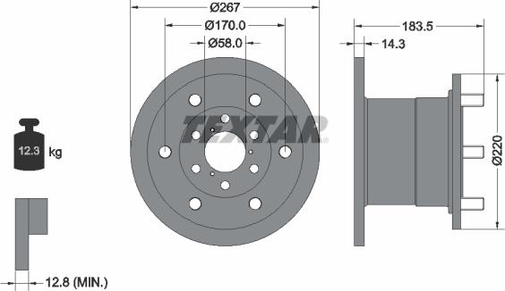 Textar 93084400 - Bremžu diski www.autospares.lv