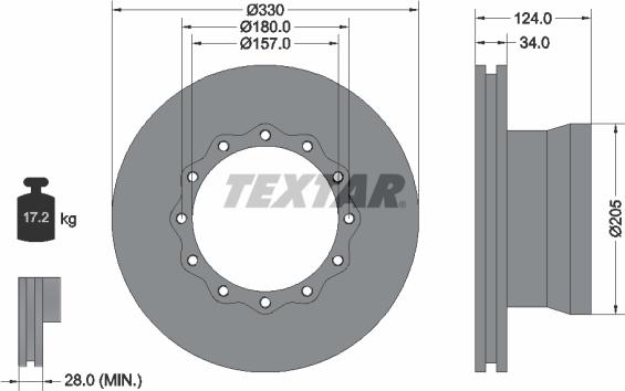 Textar 93085500 - Bremžu diski autospares.lv