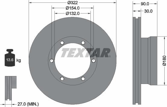 Textar 93086400 - Bremžu diski www.autospares.lv