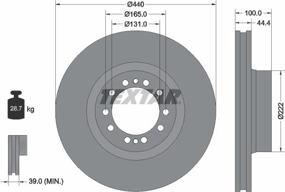 Textar 93086000 - Bremžu diski www.autospares.lv