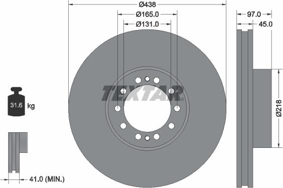 Textar 93086100 - Bremžu diski www.autospares.lv