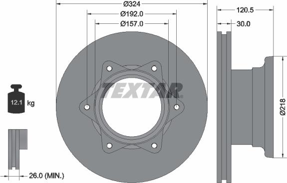 Textar 93087700 - Bremžu diski www.autospares.lv