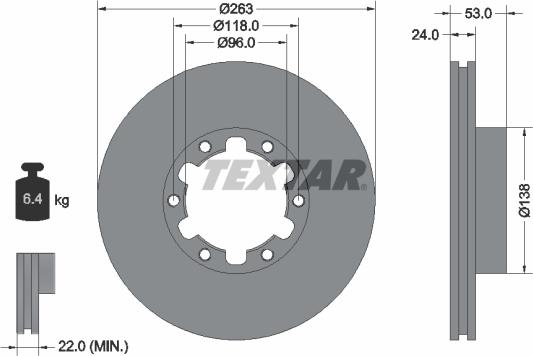 Textar 93191900 - Bremžu diski www.autospares.lv